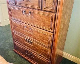 $110   #64 Tall chest with one missing hardware on one drawer