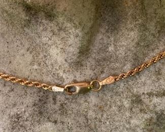 $250 Tortoise shell on yellow gold 14kt chain with matching earrings