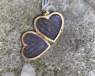 $200 - 14kt gold heart locket 3/4” diameter (great new mother’s gift) 