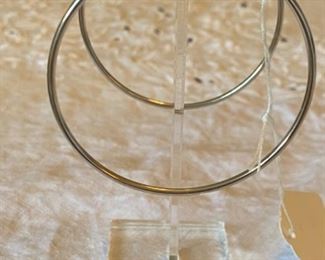 $100 - 14kt white gold hoops 2” D