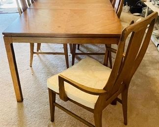 #6___$395
Mid century modern dining table
table • 30high 84wide 40deep
chairs  • 40 high 21wide 24 deep