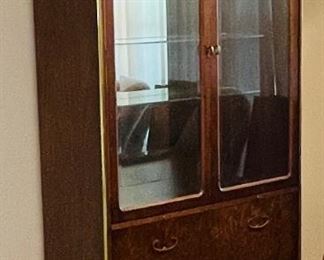 #20___$250
Mid century cabinet/ curio burl • 78high 38wide 17deep