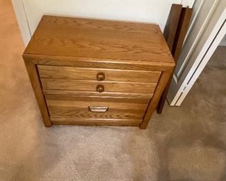 #27___$325
Bassett set of 3 pieces dresser, tall chest, night stand
Tall chest  • 60 hi 36 wide 18 deep 
dresser  • 30high 64 wide 18 deep 
mirror  • 27 x 48 
nightstand  • 22 high 26 wide 15 deep