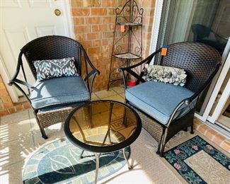 #46___$165
3 pieces patio set with foot rests
