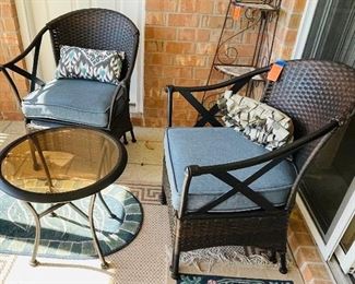 #46___$165
3 pieces patio set with foot rests
