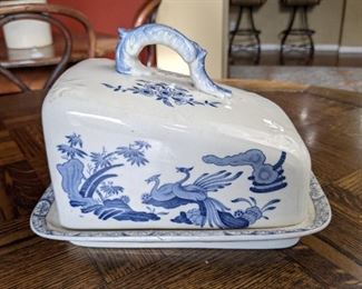 Antique Covered Cheese Dish