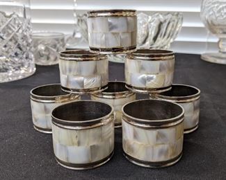 Mother of Pearl Napkin Rings