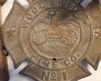 Antique Fire Department member plaque