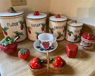 Canister Set and Strawberry Extras