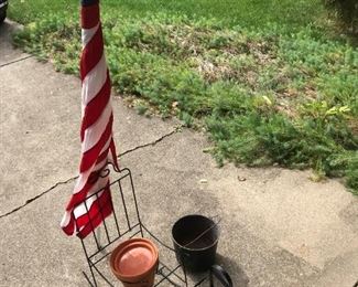 Cast Iron Pot, US Flag, and Outdoor Collection