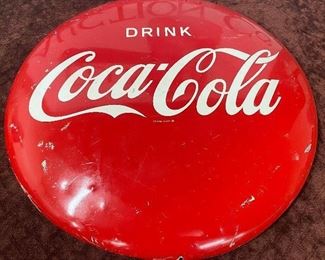 Old Coca Cola Button (Metal 24")