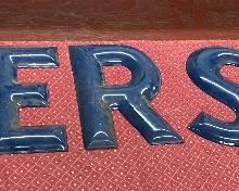 Porcelain Rierson Letters from Former Exxon Station