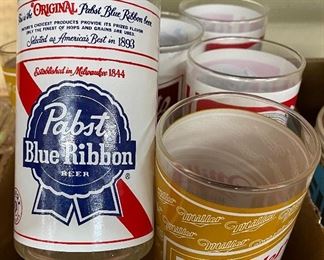 Vintage Beer Advertising Glasses