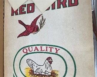 Hinkle Milling Red Bird laying Mash Bags and Envelopes (Thomasville, N.C.)