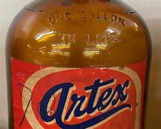 Old Paper Label Artex Motor Oil Jug