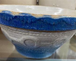 Blue and White Stoneware Bowl