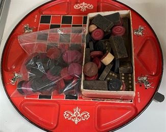 Tin Litho Checker Board