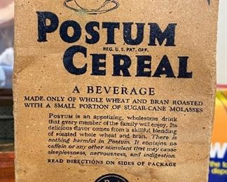 Early Postum Cereal Box