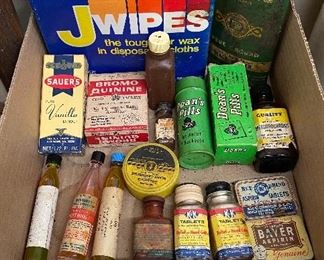 Old Medicinal Household Tins and Bottles