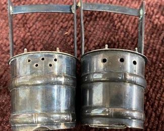 Unusual Sterling 950 Salt and Pepper Shakers 