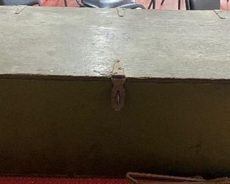 Nice Wooden WW2 Footlocker with Tray