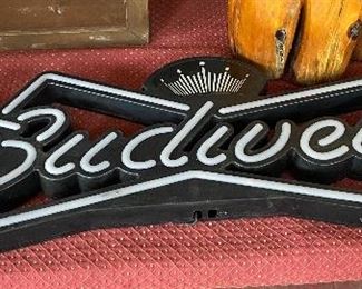 Lighted Budweiser Sign