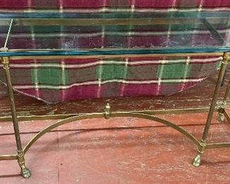 Mid-century Brass and Glass Table