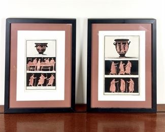 A Pair Of Antique Hand Colored Prints Circa 1740
Lot #: 5