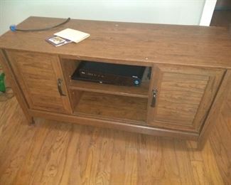 TV Console with Louvered Doors $100