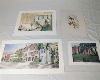3 Lowcountry Prints And Floral Bird Book Page