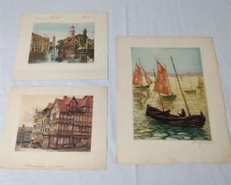 Collection Of 3 Scenic Art Prints
