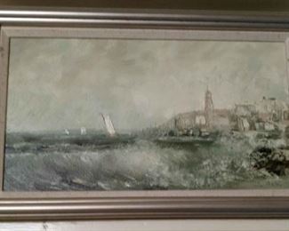 J. Aebi Silver Framed Artwork, Painting