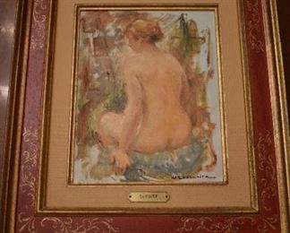 Maryse DuCaire original oil painting with biography of artist