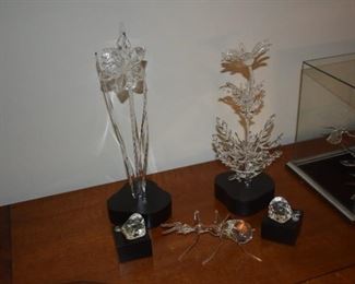 Authentic, original Frabel glass sculptures. Include large ant, ice cubes, Pegasus, Unicorn, Daisy, Jonquil, Dogwood limb