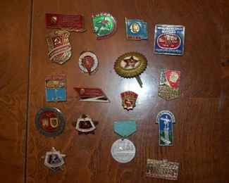 Authentic Soviet pins (estate owner's son lived in USSR for a time in the 1980's