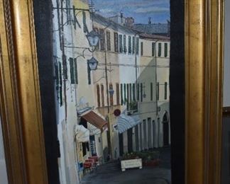 Original oil painting of Seville street.