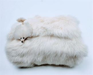 Child's rabbit fur muff.