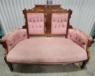 Victorian or Eastlake love seat