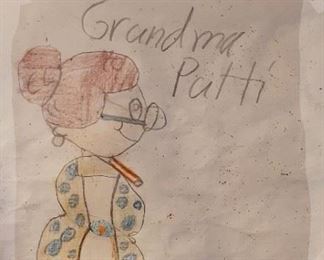  cute drawing by one of the grandkids. Gramma Patti.  (NFS)