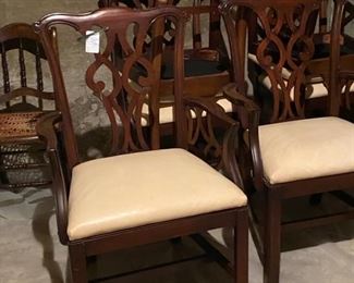 Set of 6 chippendale style side chairs