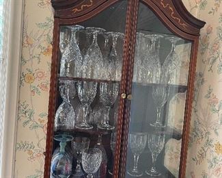 RETICULATED AND INLAID WALL CURIO CABINET