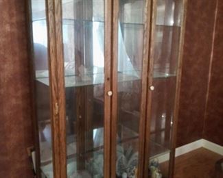 Glass display case and collectibles