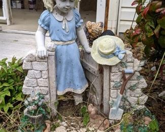Garden Wall Girl Statuary