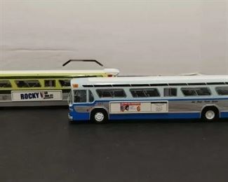 2 Qty. Corgi Limited Edition #54501 GM Fishbowl * San Diego Transit # 54602 GM Fishbowl * Chicago Transit Authority
