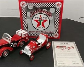 Crown Premiums # 41-47 TEXSET01 '41 Garton Pedal Car Race Hauler Set * Texaco