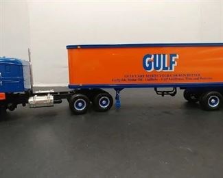 First Gear #19-1727 '53 Kenworth Bull Nose Coe Tractor w/35' Trailer * Gulf Oil Corporation * 1:34