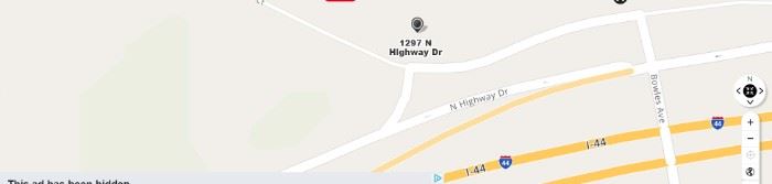 CLOSE UP MAP OF 1297 N HIGHWAY DR