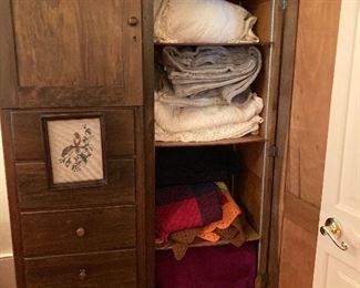 Linens in chifforobe