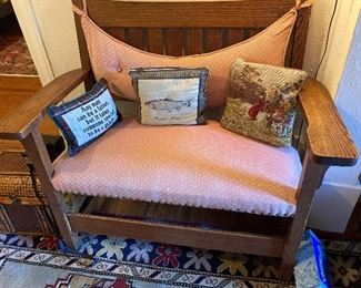 Great Mission style bench. Small so will fit many spaces in your home.