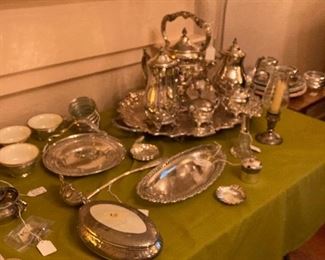 Sterling and plate. Wonderful pieces in great condition.